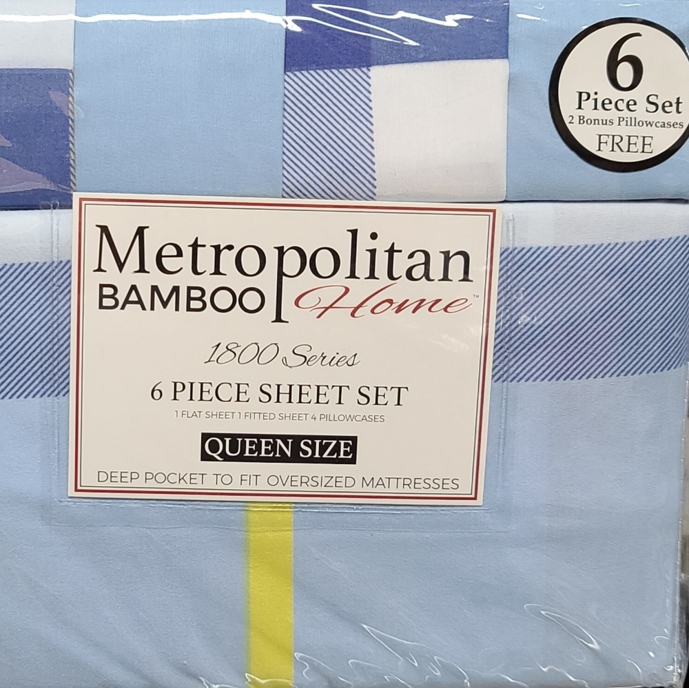 Metropolitan Bamboo Home 6 Piece Sheet Set